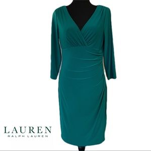 Ralph Lauren 🌸 | emerald green knee high dress